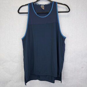 Kari Traa Mia Tee Tank Top Women’s M Blue Mesh Stretch Performance Sporty Yoga